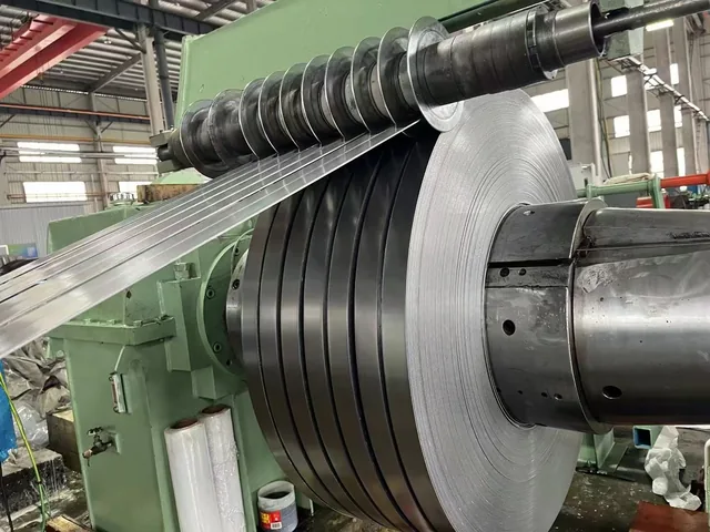Alloy structural steel on slitting line